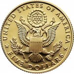 Stany Zjednoczone Ameryki, 5 dolarów 2008 W, Bielik amerykański, stempel lustrzany