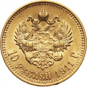 Russia, Nicholas II, 10 Roubles 1911 (ЭБ), St. Petersburg