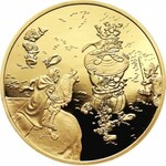 Francja, zestaw trzech złotych monet, 10, 20 i 50 euro 2007, Asterix