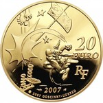 Francja, zestaw trzech złotych monet, 10, 20 i 50 euro 2007, Asterix