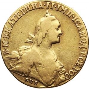Rosja, Katarzyna II, 10 rubli 1766, Petersburg