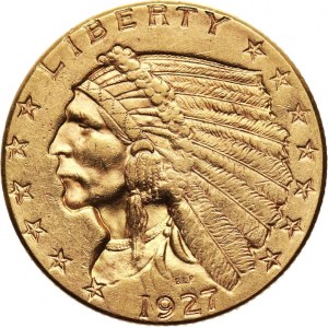 USA, 2 1/2 Dollars 1927, Philadelphia, Indian head