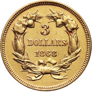 USA, 3 Dollars 1868, Philadelphia