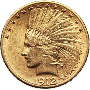 Stany Zjednoczone Ameryki, 10 dolarów 1912 S, San Francisco, Indianin