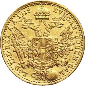 Austria, Franz Joseph I, Ducat 1912, Vienna, Eagle countermark