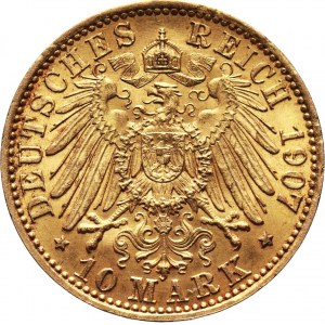 Germany, Prussia, Wilhelm II, 10 Mark 1907 A, Berlin