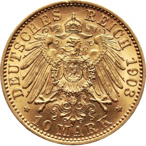 Niemcy, Prusy, Wilhelm II, 10 marek 1903 A, Berlin