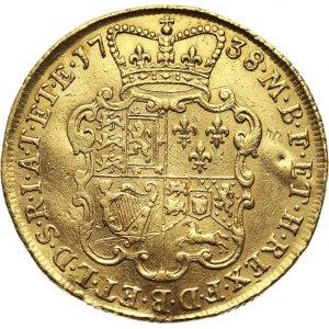 Wielka Brytania, Jerzy II, 2 gwinee 1738
