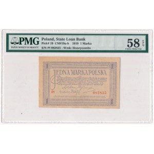 1 marka 1919 - PI - PMG 58 EPQ