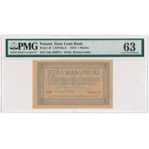 1 marka 1919 - IAK - PMG 63
