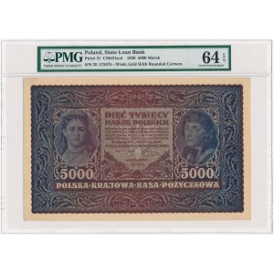 5.000 marek 1920 - II Serja E - PMG 64 EPQ