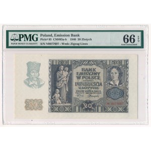 20 złotych 1940 - N - PMG 66 EPQ
