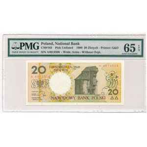 20 złotych 1990 - A - PMG 65 EPQ