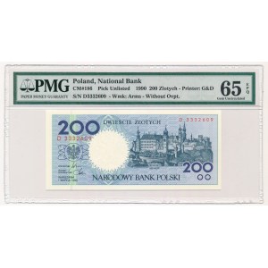 200 złotych 1990 - D - PMG 65 EPQ