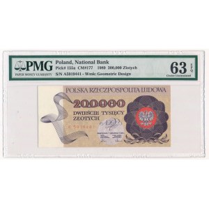 200.000 złotych 1989 - A - PMG 63 EPQ