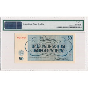 Czechosłowacja, Getto Terezin 50 koron 1943 - PMG 65 EPQ