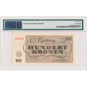 Czechosłowacja, Getto Terezin 100 koron 1943 - PMG 65 EPQ