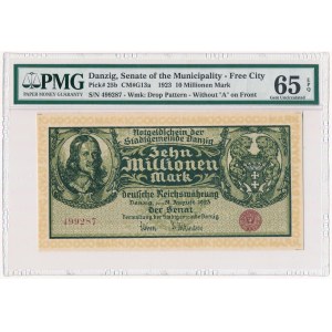 Gdańsk 10 milionów marek 1923 - A - PMG 65 EPQ