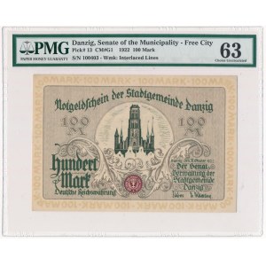Gdańsk 100 marek 1922 - PMG 63