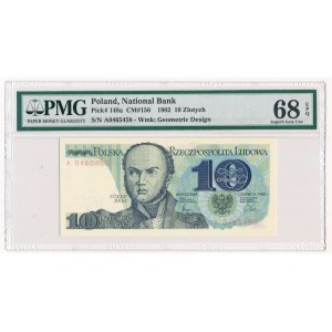 10 złotych 1982 - A - PMG 68 EPQ