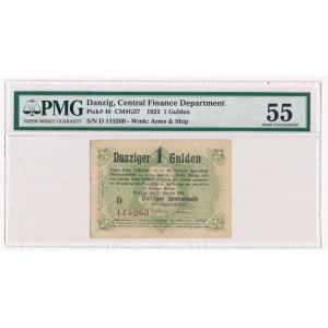 Gdańsk 1 gulden 1923 Październik - PMG 55 - RZADKI
