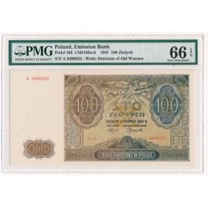 100 złotych 1941 - A - PMG 66 EPQ