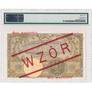 1.000 złotych 1919 WZÓR - PMG 64 - wysoki nadruk