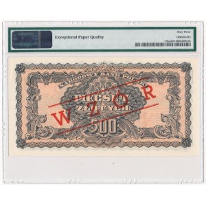 500 złotych 1944 ...owe WZÓR - Ax - PMG 63 EPQ
