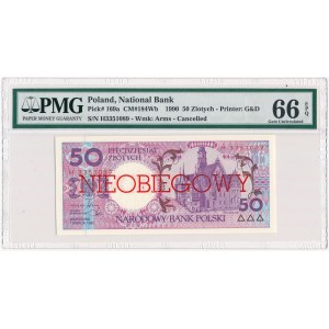 50 złotych 1990 - H - NIEOBIEGOWY - PMG 66 EPQ