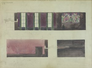 Józef CZAJKOWSKI (1872-1947), Projekt dekoracji sali Ligii Narodów w Genewie - sala nr 8, l. 20/30. XX w.
