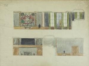 Józef CZAJKOWSKI (1872-1947), Projekt dekoracji sali Ligii Narodów w Genewie - sala nr 10 , l. 20/30. XX w.