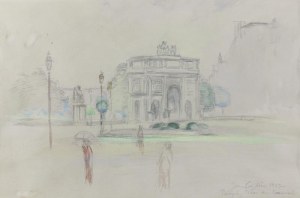 Jan CYBIS (1897-1972), Łuk Triumfalny na Place du Carrousel w Paryżu, 1947