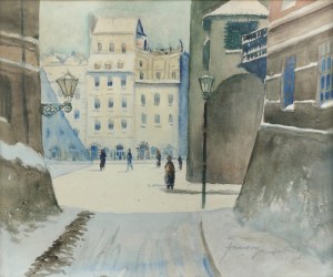 Franciszek SUNDERLAND (1 poł. XX w.), Stare Miasto w Warszawie, 1928