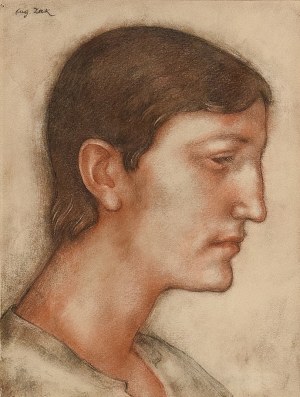 Eugeniusz  ZAK (1884-1926), Portret mężczyzny z profilu, ok. 1920