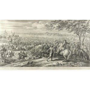 Charles Louis SIMONNEAU (1645-1728), Le Rhin passe a la nage par les Francois, a la veue de l'Armee de Hollande [Bitwa nad Renem], 1672