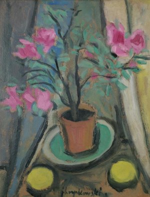 Jan HRYNKOWSKI (1891-1971), Azalia i cytryny, lata 60. XX w.