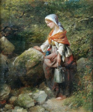 Edward Charles BARNES (ok.1830-1882), Dziewczyna przy źródle