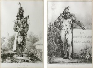 Charles MOTTE (1785-1836), Para litografii z wizerunkami Strażników Konstytucji