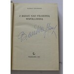 Spór o istnienie świata autograf Romana Ingardena