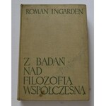 Spór o istnienie świata autograf Romana Ingardena