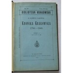 Kronika Krakowska 1796 - 1848 Klemens Bąkowski