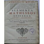 Elementa Matheseos Christiani Wolfii 1732