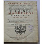 Elementa Matheseos Christiani Wolfii 1732
