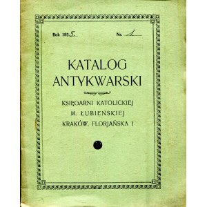 Katalogi Antykwarskie Księgarni M. Łubieńskiej