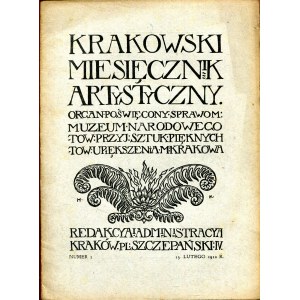 Krakowski Miesięcznik Artystyczny nr 2 1912 r.