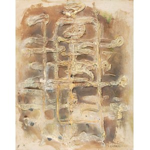 Tadeusz ŁAPIŃSKI (1928 - 2016), Figure axiale, vers 1958