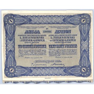 Zjednoczone Fabryki Maszyn, Kotłów i Wagonów L.Zieleniewski i Fitzner - Gamper, 100 złotych 1928