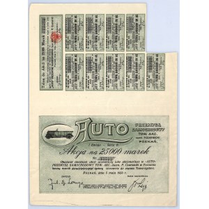 Auto, Przemysł Samochodowy, Em.I, 25000 marek 1923