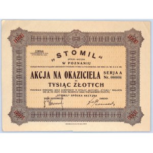 Stomil SA, Em.I, Seria A, 1000 złotych 1933