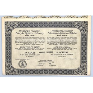 Steinhagen i Saenger Fabryka Papieru i Celulozy SA, 10 x 100 złotych 1930